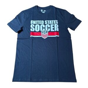 Icon Sports United States Soccer T-Shirt Mens Navy Blue Graphic Tee SIZE S NWT